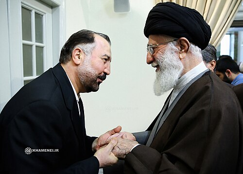 فؤاد شکر از اعضای شورای جهاد حزبالله در دیدار با آیتالله سید علی خامنهای