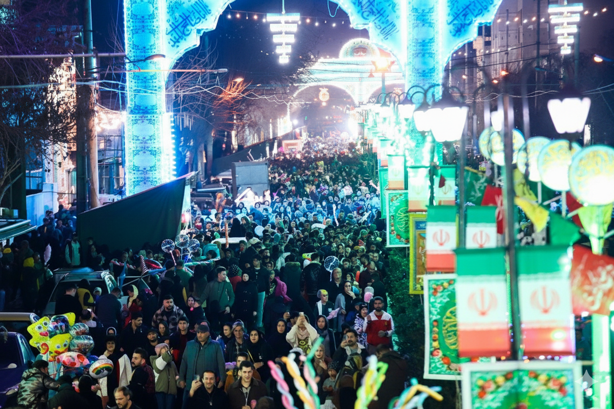 جشن شب نیمه‌شعبان و میلاد امام زمان در تهران