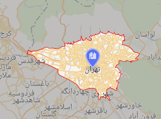 نقشه استان تهران