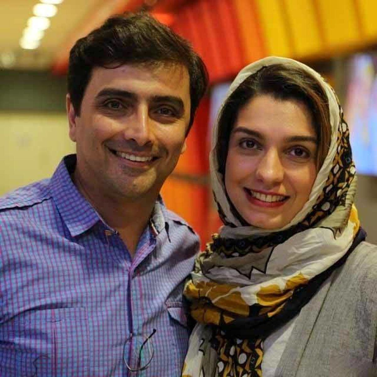 الیکا عبدالرزاقی در کنار همسرش امین زندگانی
