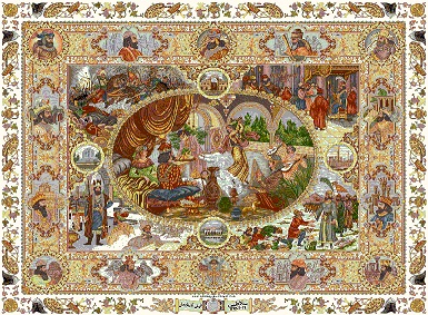 فرش بهارستان معروف به بهارخسرو متاثر از بهشت و خصوصیات آن