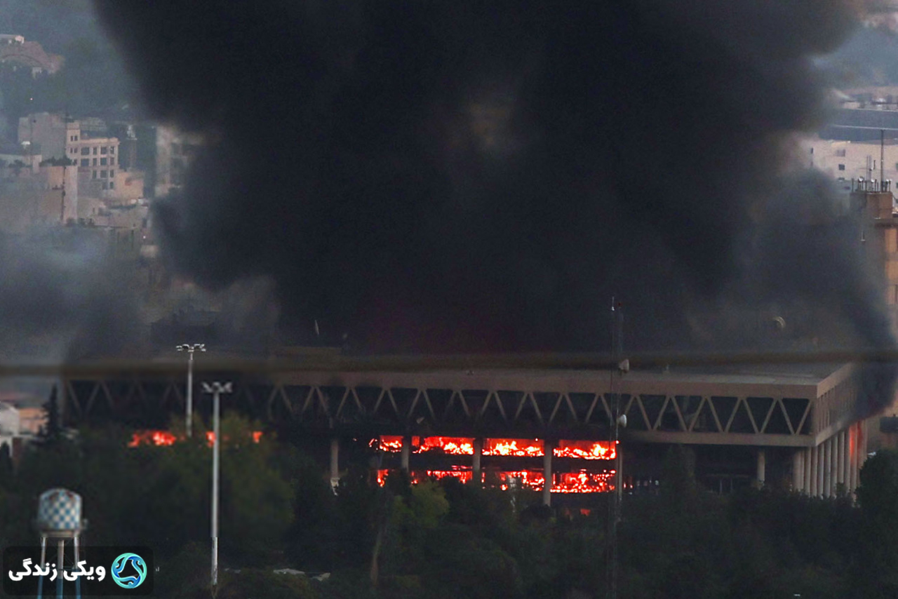 حمله اسرائیل به ساختمان شیشه‌ای صداوسیما