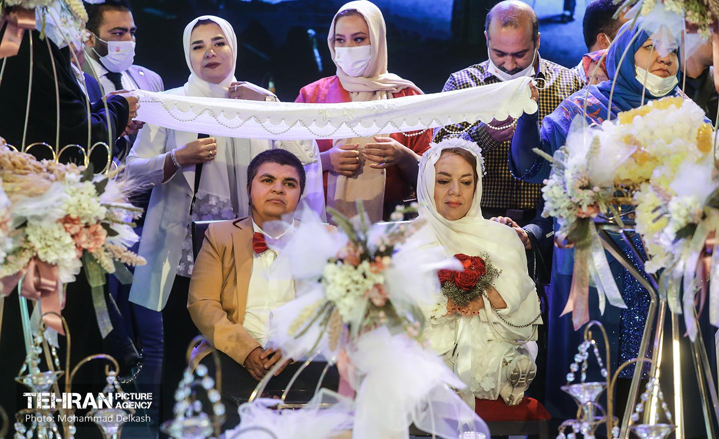 مراسم ازدواج ۱۱۴ زوج معلول به مناسبت عید قربان با همکاری سازمان بهزیستی کشور و اداره کل سلامت شهرداری تهران، ١٤٠١ش، برج میلاد