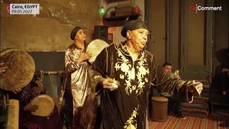 تصویری از مراسم آیین زار در مصر