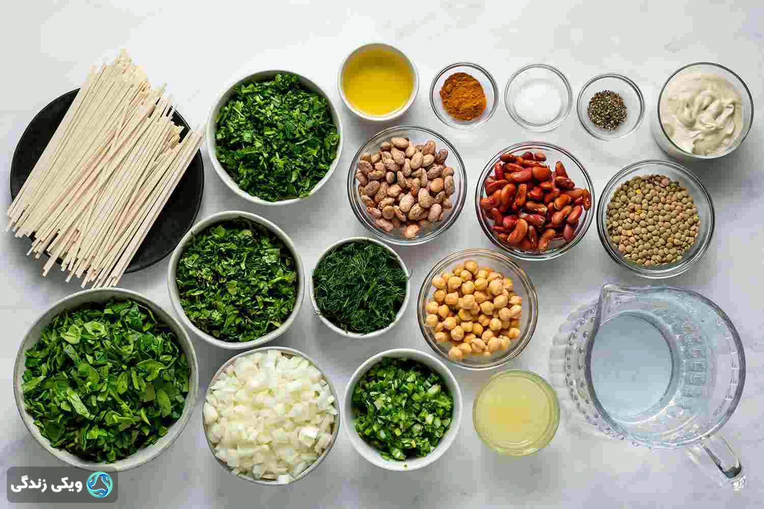 مواد آش رشته