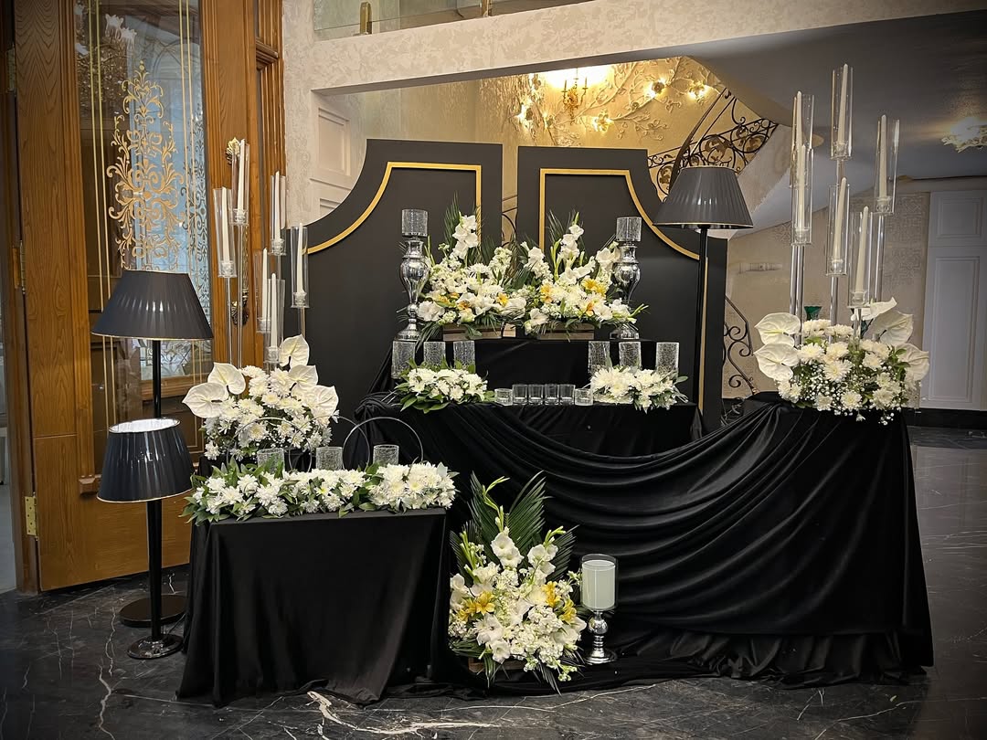 تزیین میز ترحیم در تالار