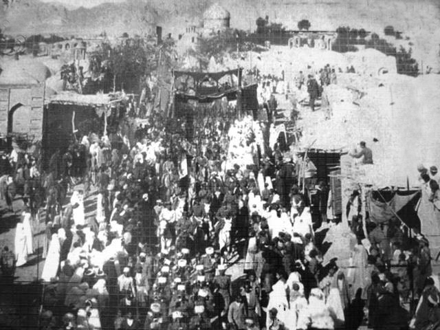 عزاداری مردم کرمان در بازار در زمان قاجار