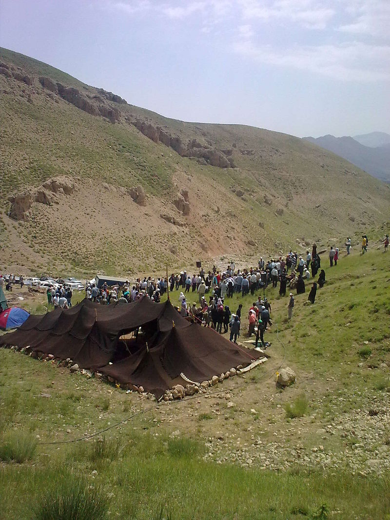 سیاه چادر ایل سنگسر در جشنواره عشایر ایل سنگسر- ییلاق گل زرد