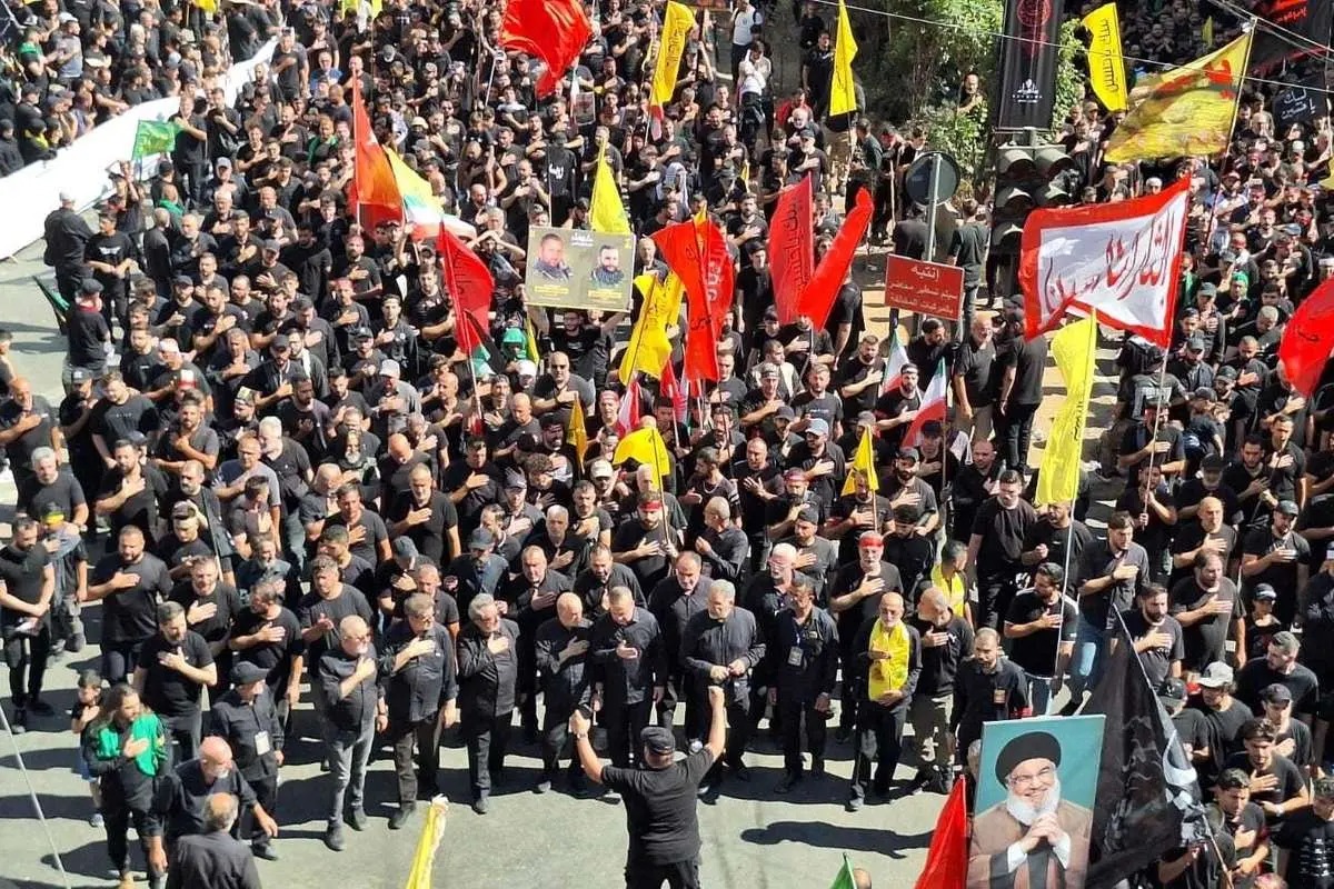 حضور دسته‌های عزاداری مردم لبنان در روز عاشورا