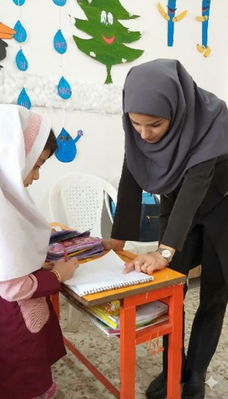 سمیه روحی آموزگار پایه اول ابتدایی در شهر رشت