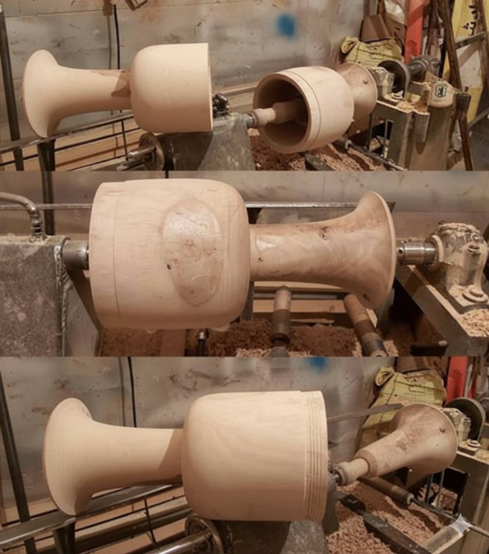 مراحل ساخت تنبک