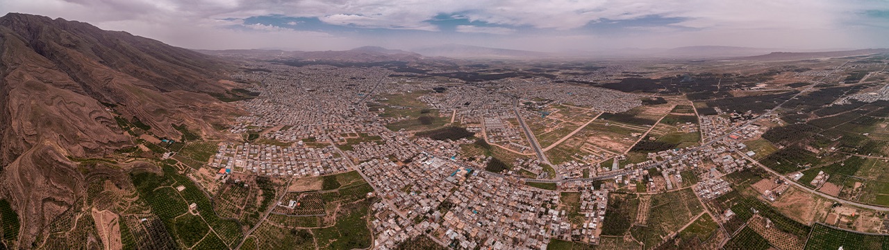 نمایی سراسری از شهر جهرم