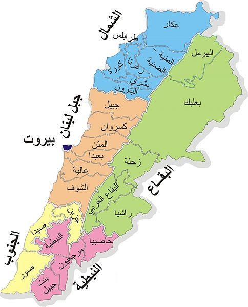 نقشه جنوب لبنان-جبل عامل