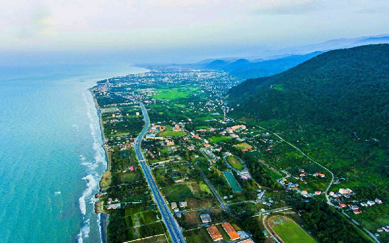 نمای هوایی شهر رامسر