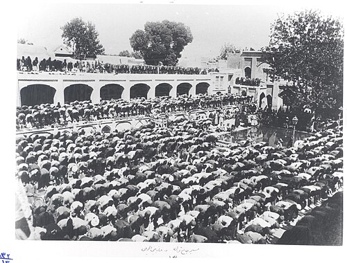 مسجد جامع تهران - اقامه نماز در دوره قاجار در مسجد جامع
